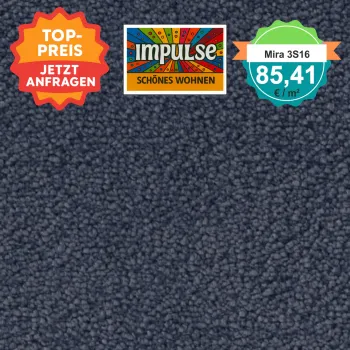 Draufsicht auf Vorwerk Mira 3S16 mit Preisetikett 85,41 €/m²